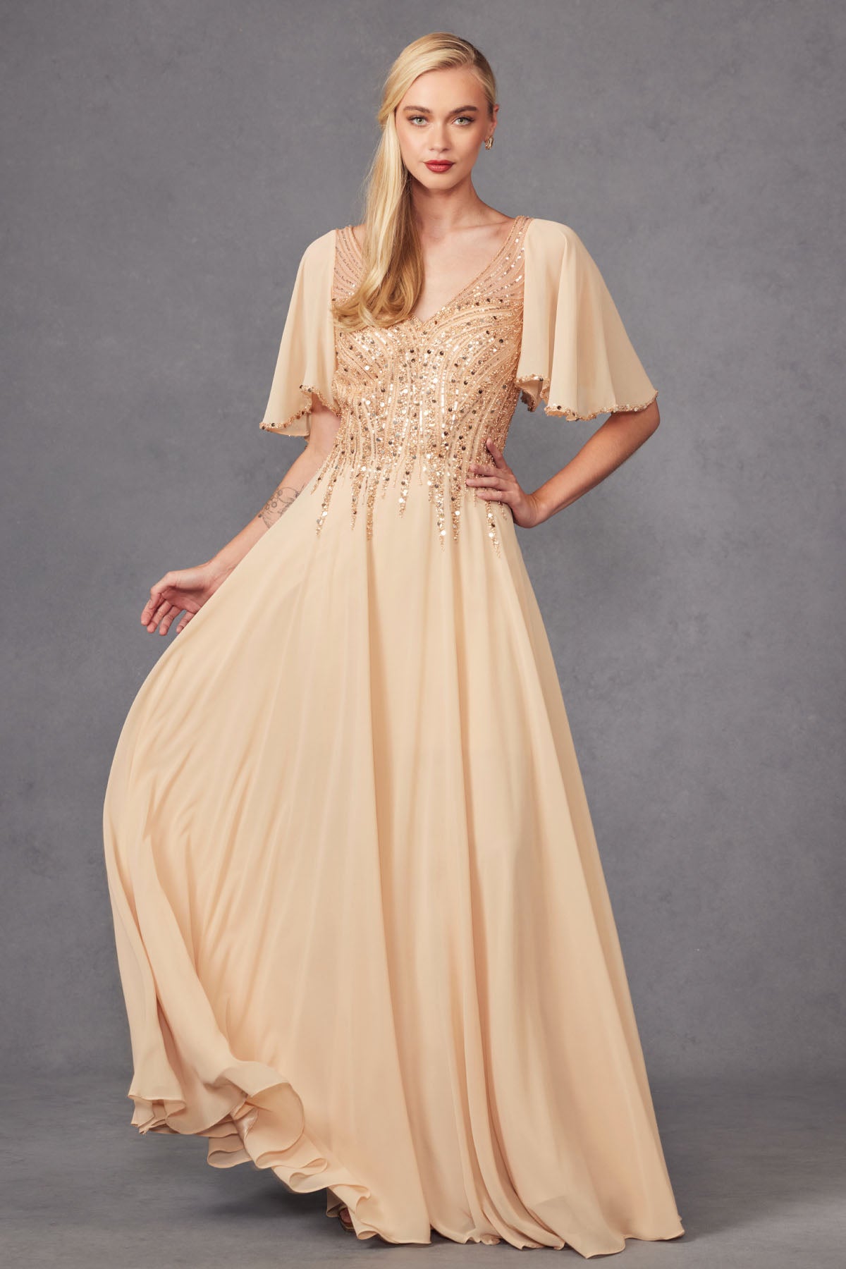 Juliet JTM14F Long Formal Mother of The Bride Dress