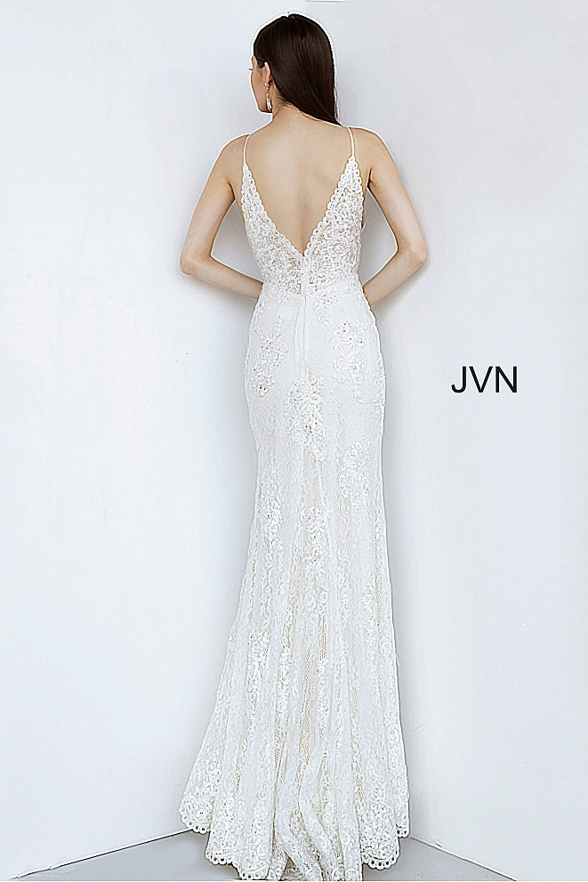 Wedding Dresses Long Bridal Gown Beaded Lace Wedding Dress Ivory