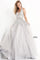 Prom Dresses Beaded A Line Long Formal Floral Prom Dress Silver