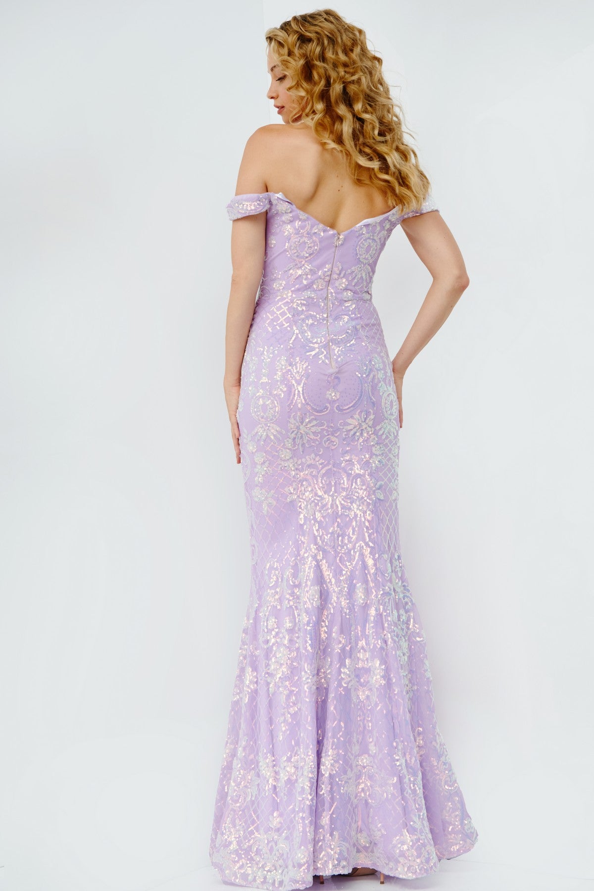 Jovani 04515 Long Fitted Formal Sequin Prom Dress