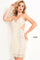 Cocktail Dresses Fitted Short Cocktail Sequin Dress Nude