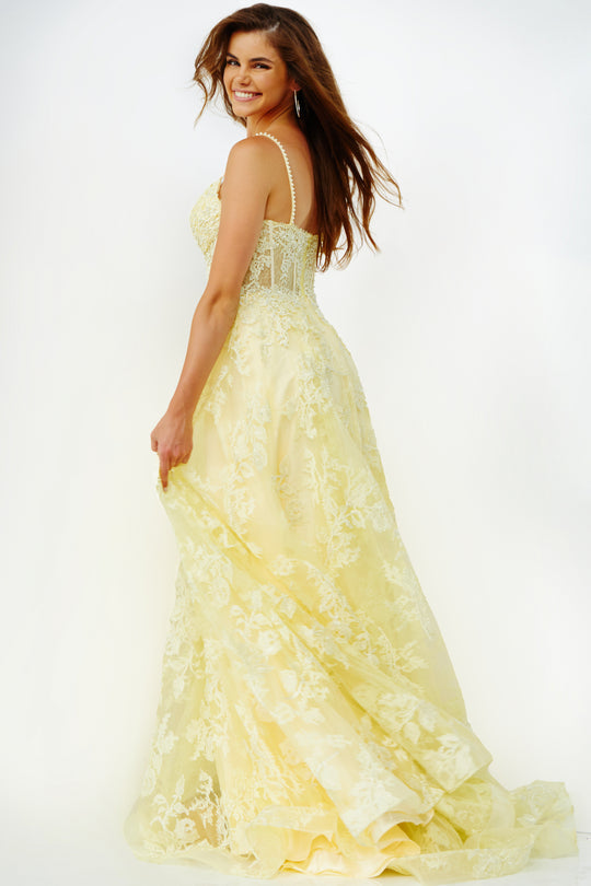 Prom Dresses A Line Formal Long Prom Floral Lace Dress Light Blue
