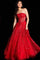 Prom Dresses Long Formal Beaded A Line Prom Ball Gown Red