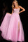 Prom Dresses A Line Beaded Long Formal Prom Dress Pink
