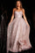 Prom Dresses Sequin Long Ball Gown Corset Prom Dress Mauve