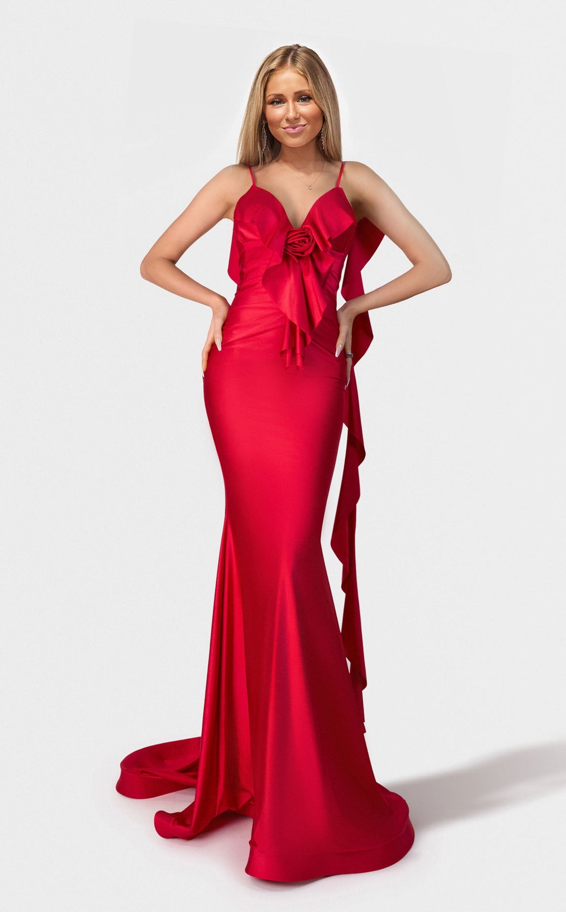 Prom Dresses Long Formal Fitted Prom Dress Red