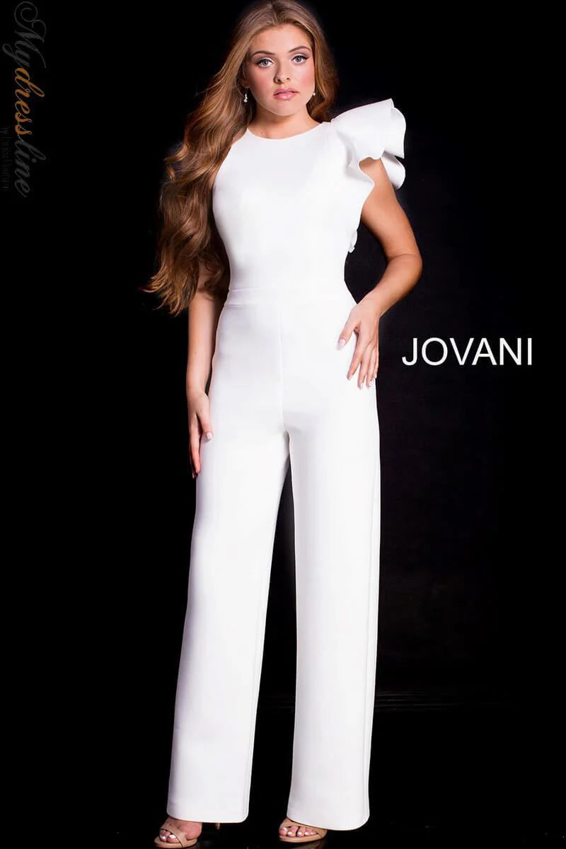 Jovani Formal Ruffled Prom Jumpsuit 57239 - The Dress Outlet