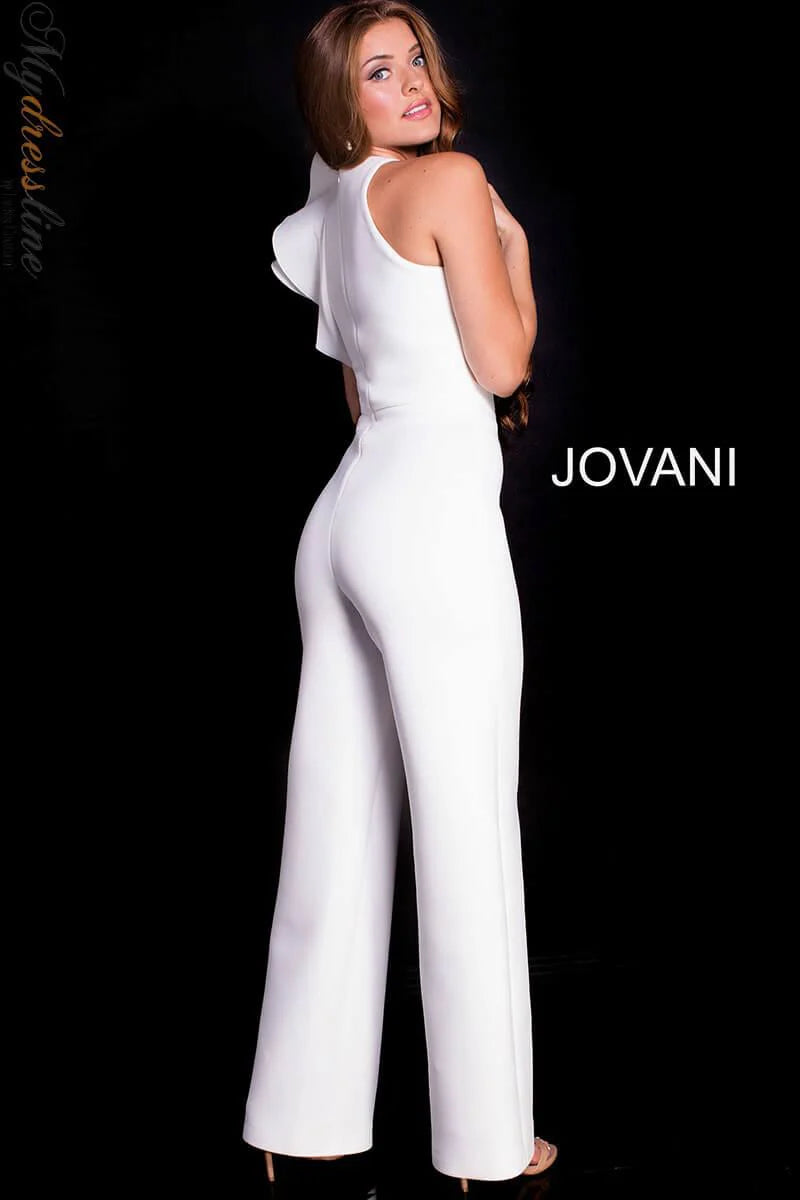 Jovani 57239 Formal Ruffled Prom Jumpsuit