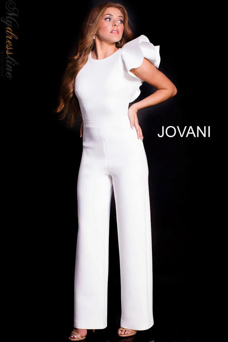 Jovani Formal Ruffled Prom Jumpsuit 57239 - The Dress Outlet