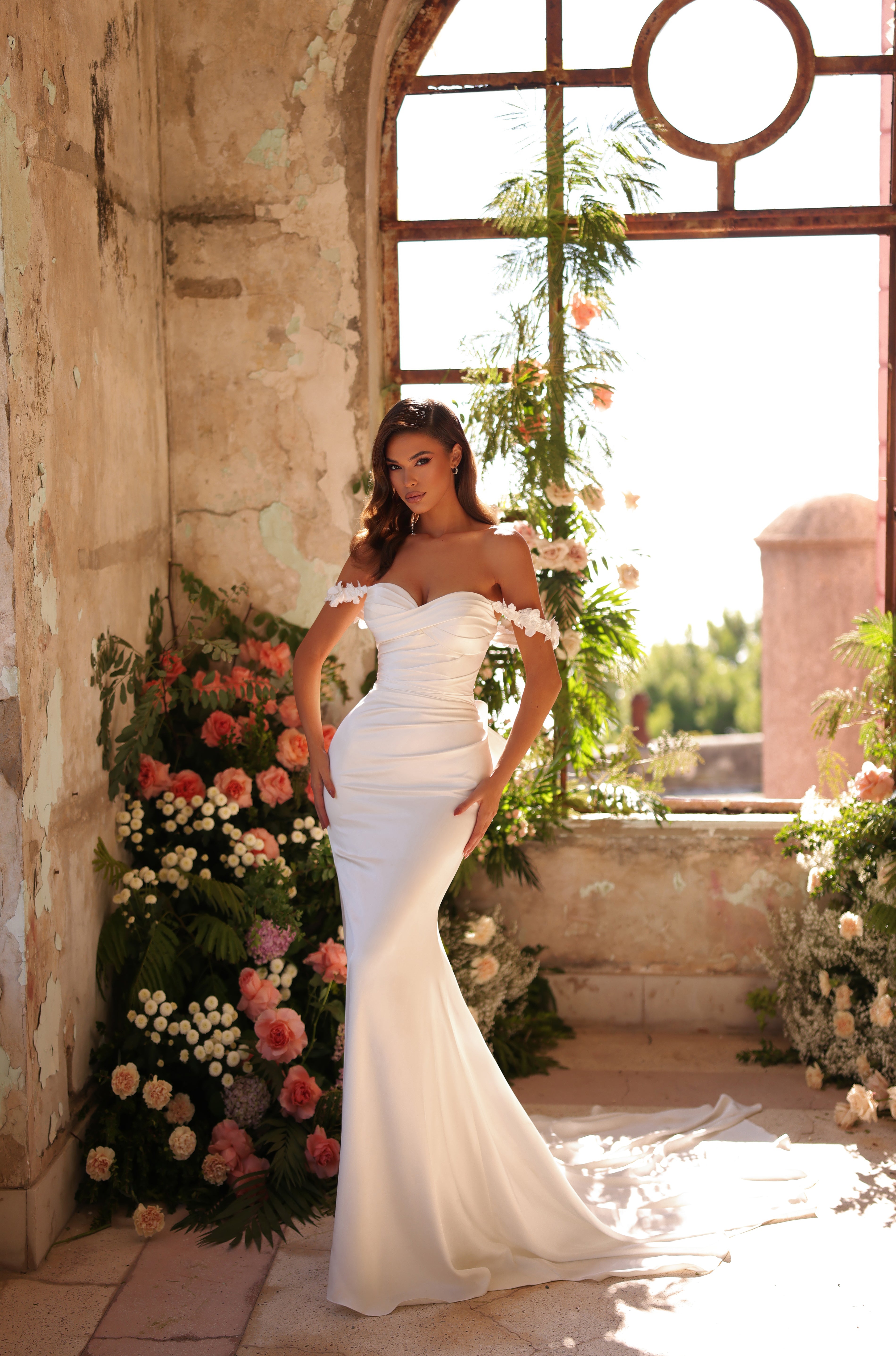 Wedding Dresses Long Fitted Wedding Dress Amarra 89135 Ivory/Nude