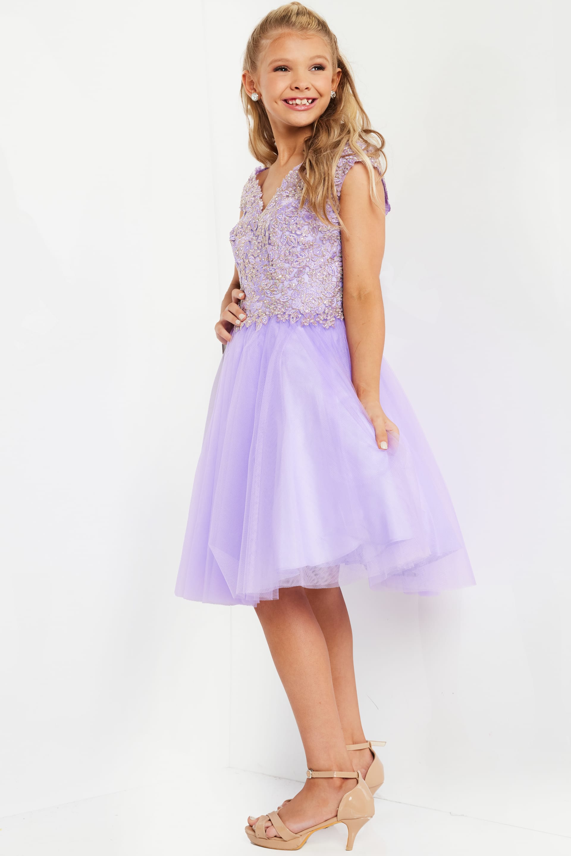 V-Neck Mini Tulle Homecoming Fit & Flare Dress Jovani K04711