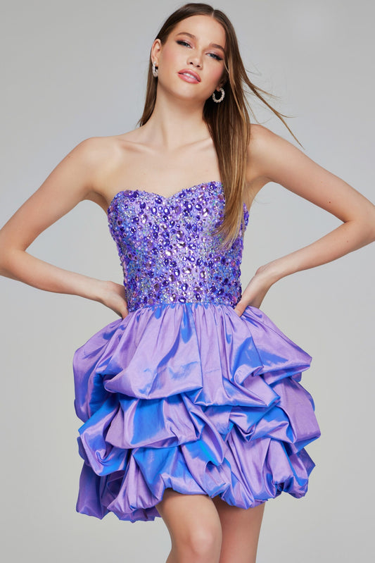 Prom Dresses Beaded Short Homecoming Girls Dresses Lilac