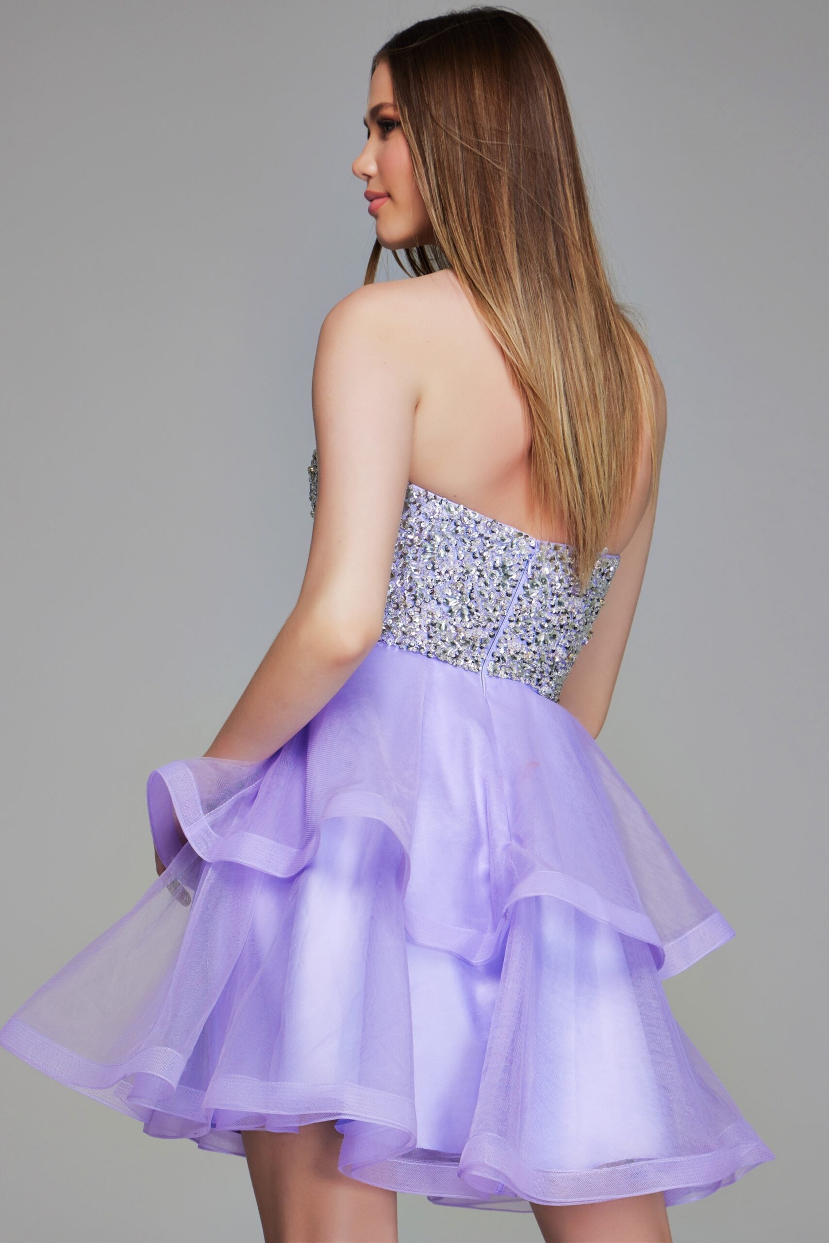 Cocktail Dresses Homecoming Short Cocktail Sequin Mini Dress Lavender