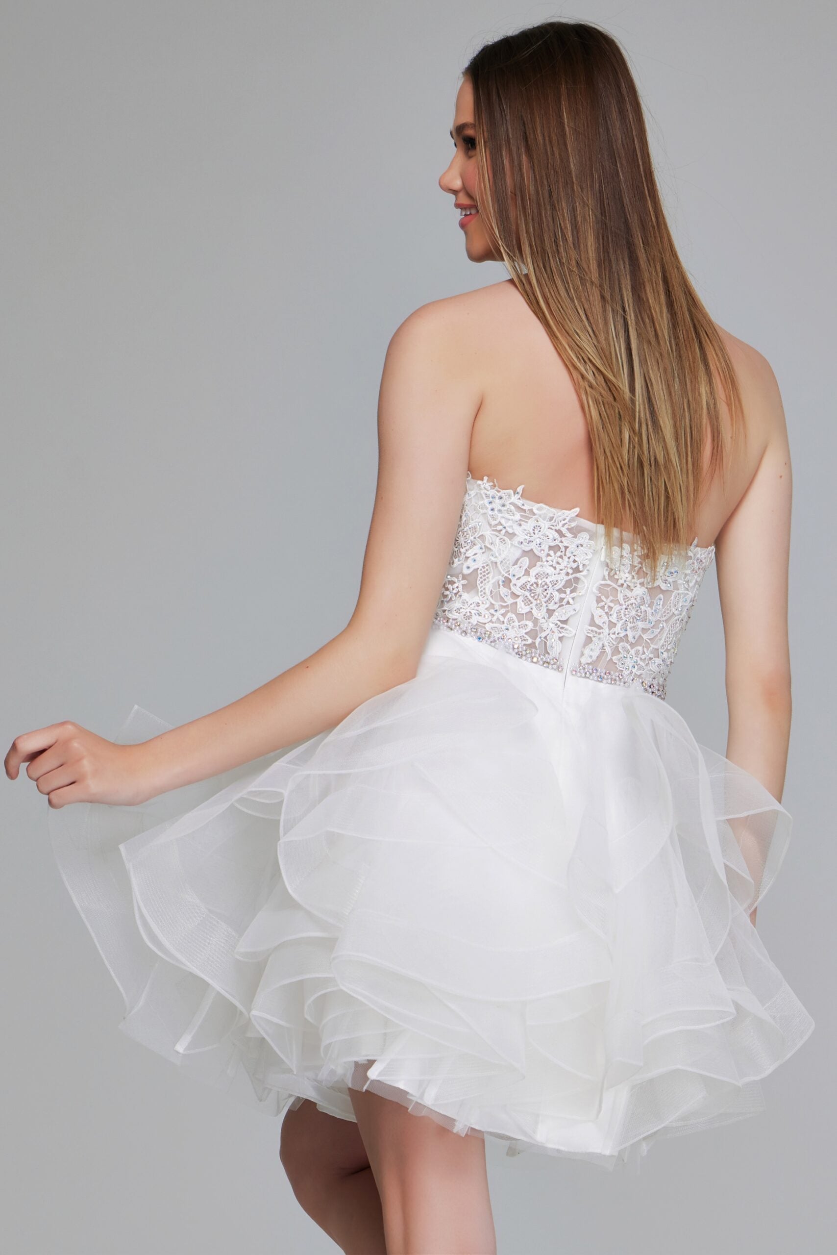 Jovani 24371 Homecoming Short Beaded A Line Cocktail Dress