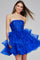 Cocktail Dresses Beaded Homecoming Short Ruffle Mini Girls Dresses Royal