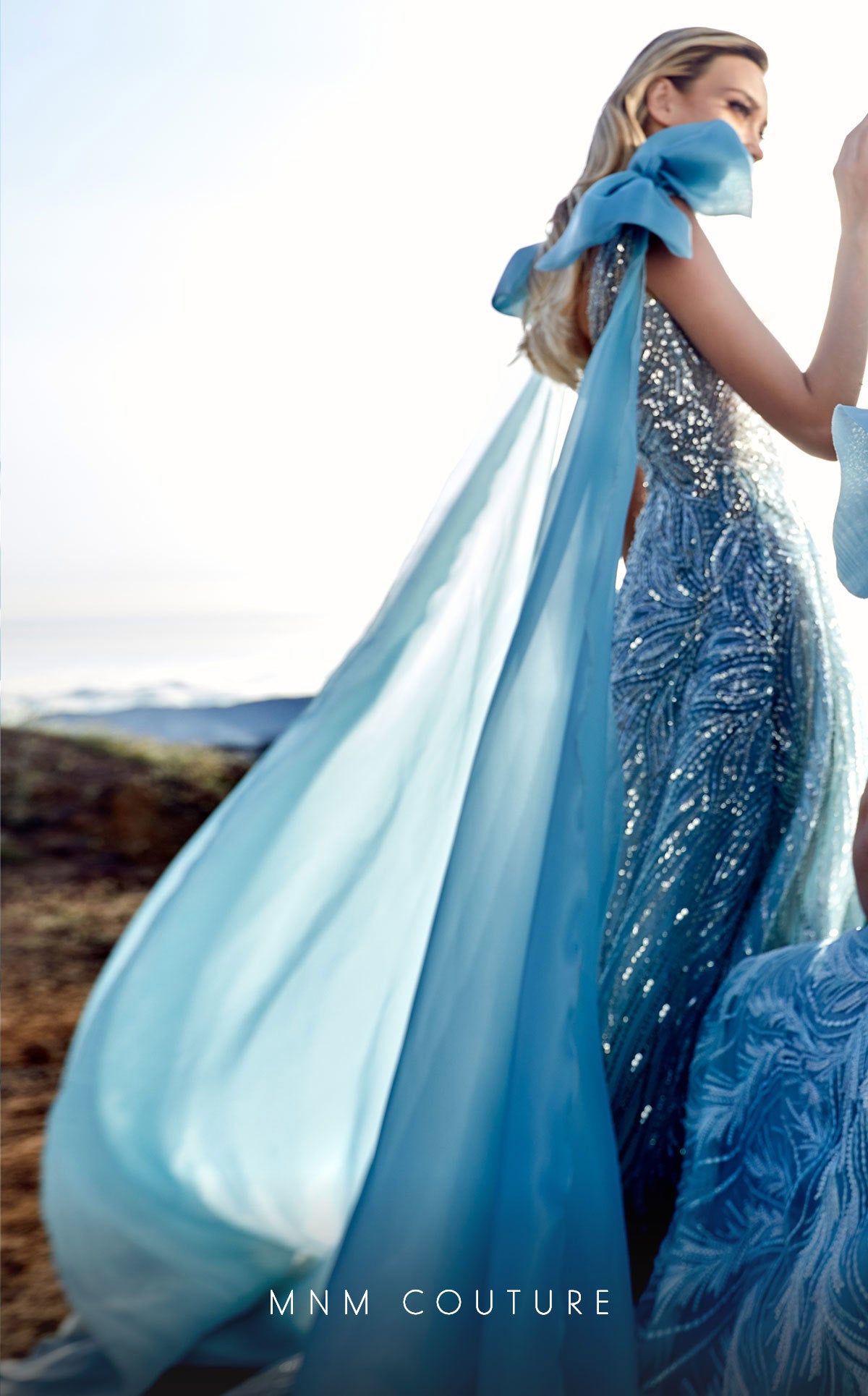 MNM Couture K3923 Long Ball Gown Beaded Formal Evening Dress
