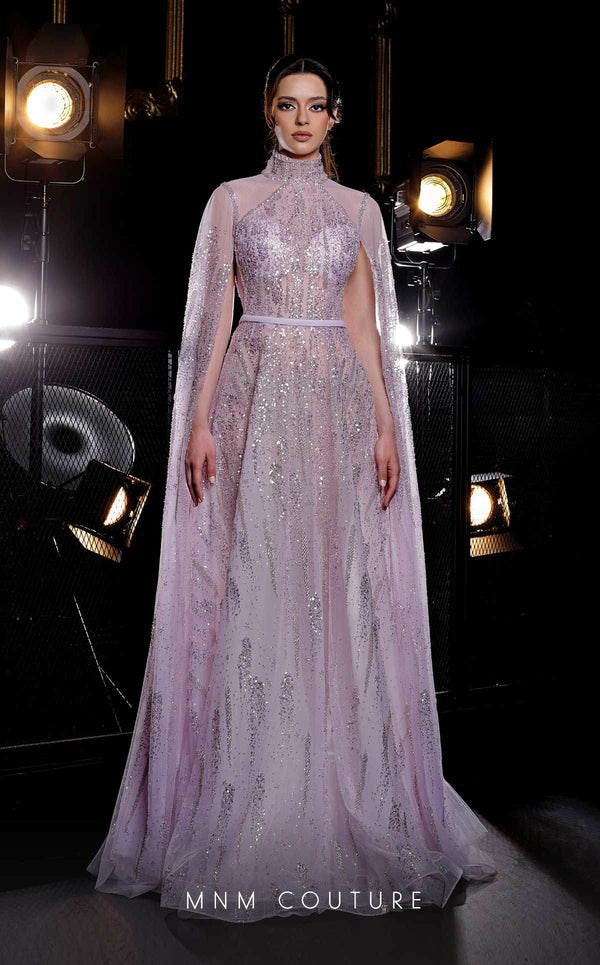 Long Formal Cape Sequin Mother of the Bride Dress MNM Couture K3975