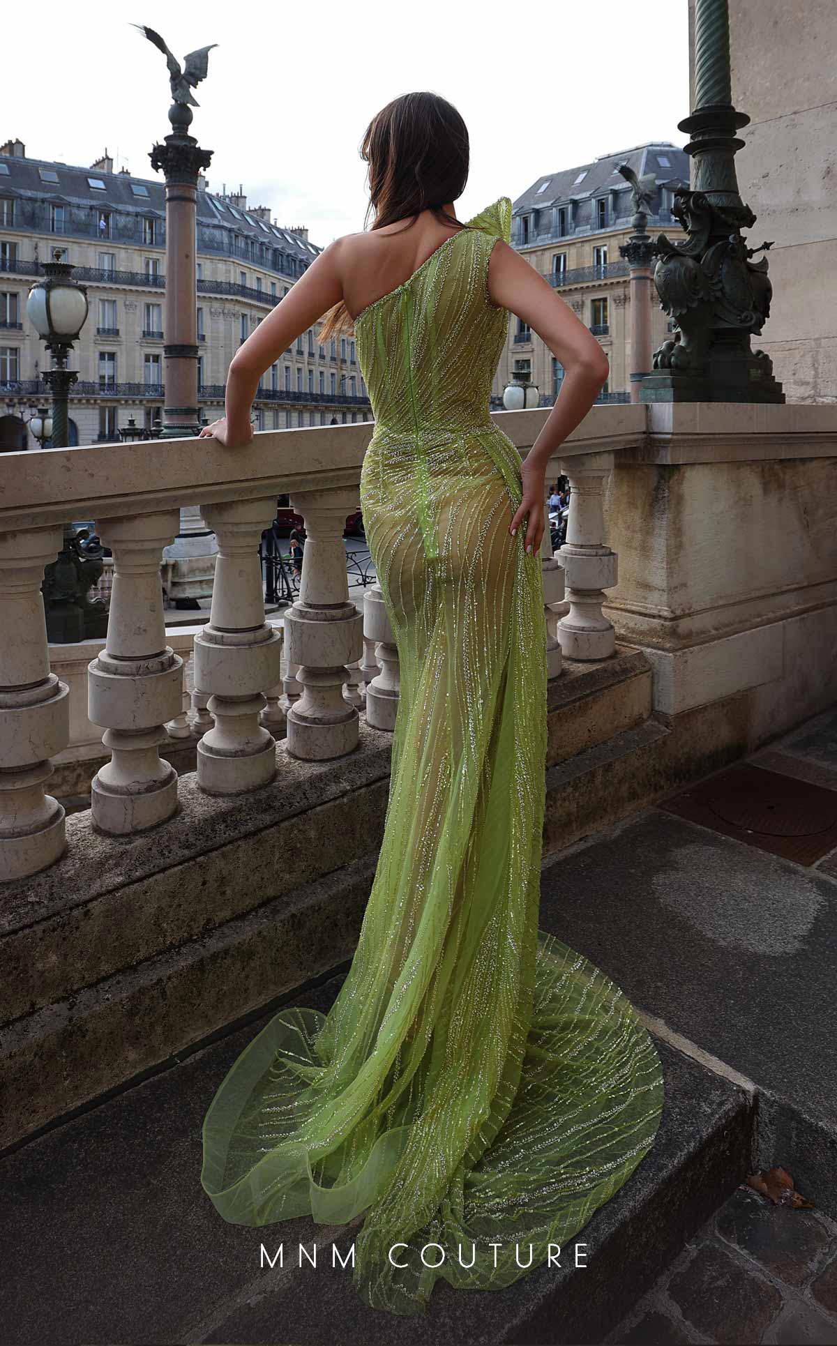 MNM Couture K4014 Fitted Long Beaded Evening Formal Prom Dress