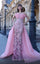 Formal Dresses Fitted Long Formal Pleated Evening Dress Pink
