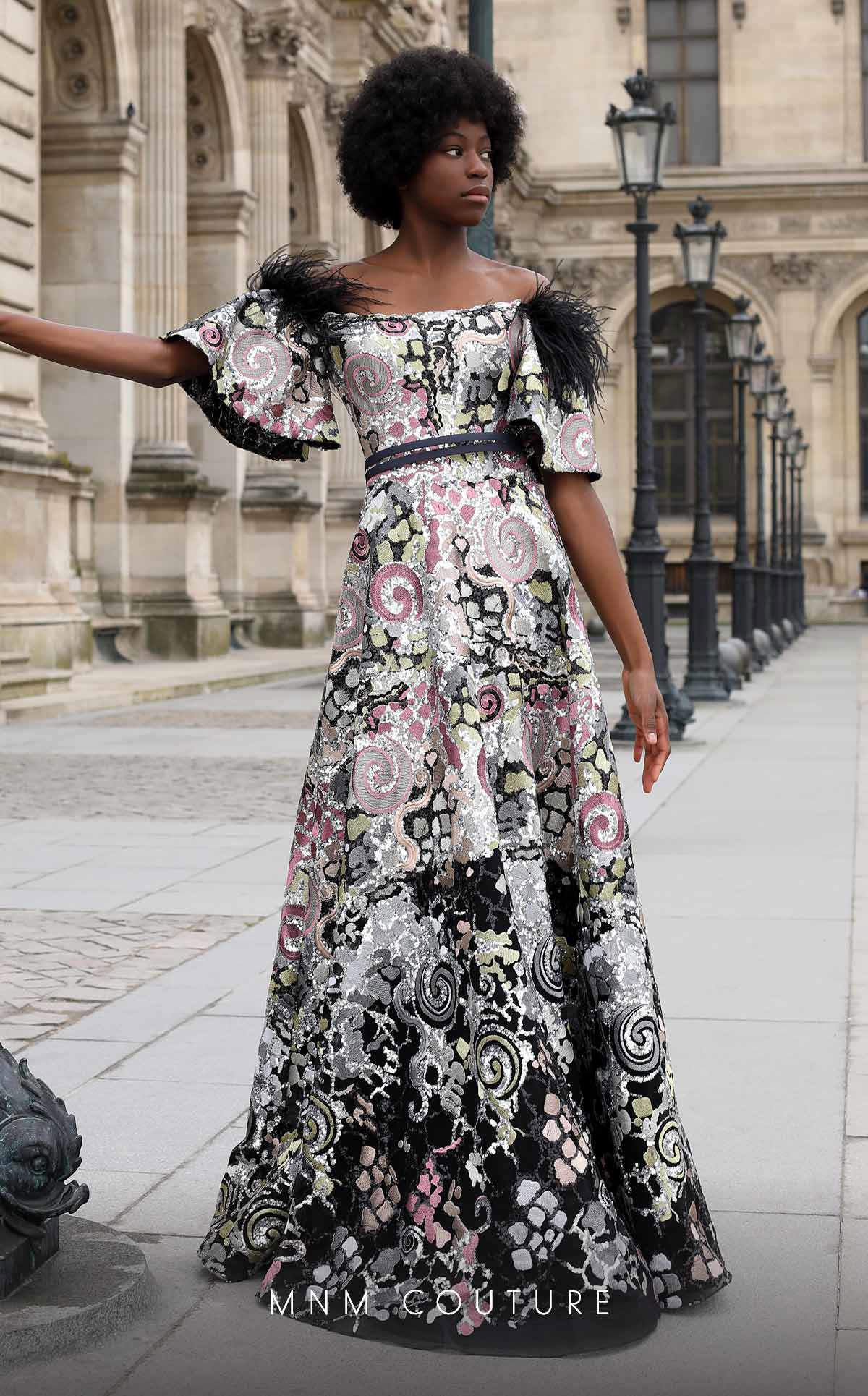 Prom Dresses Long Formal Beaded Sequin Ball Gown Dress MNM Couture K4058 Silver