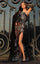 Formal Dresses Fitted Long Slit Mermaid Formal Evening Dress Black