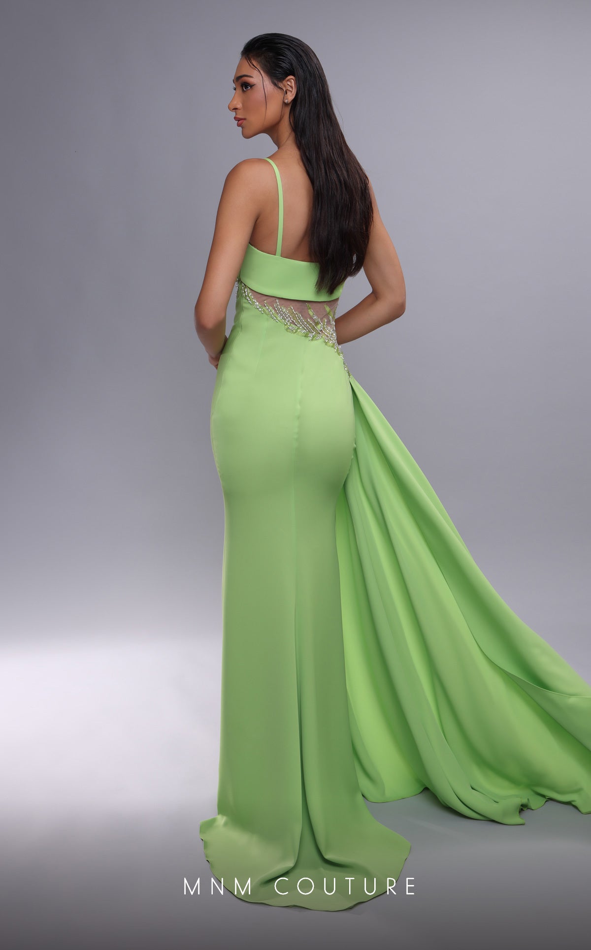 MNM Couture K4081 Long Formal Beaded A Line Sequin Evening Dress