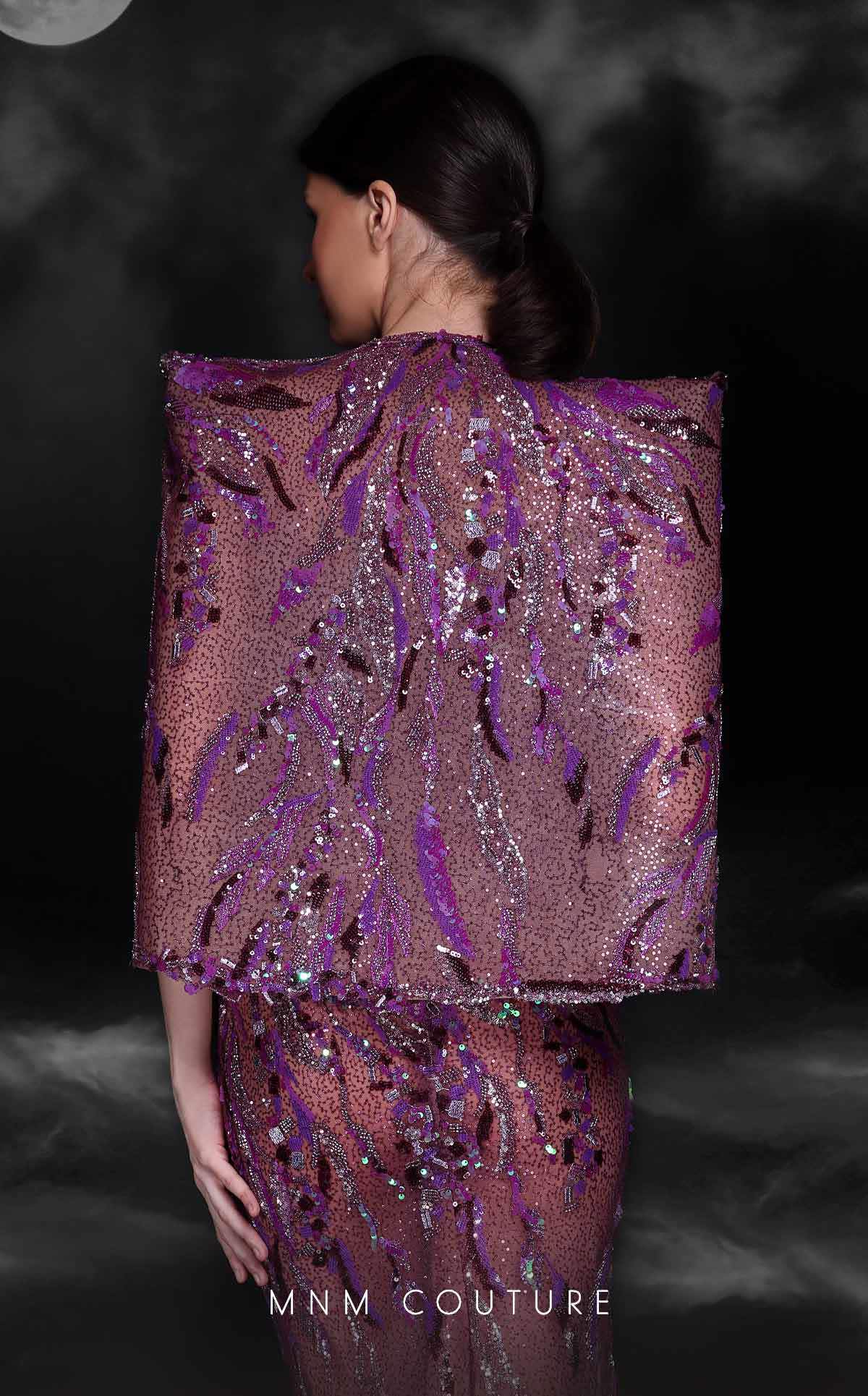 MNM Couture K4101 Long Mermaid Beaded Sequin Evening Formal Dress