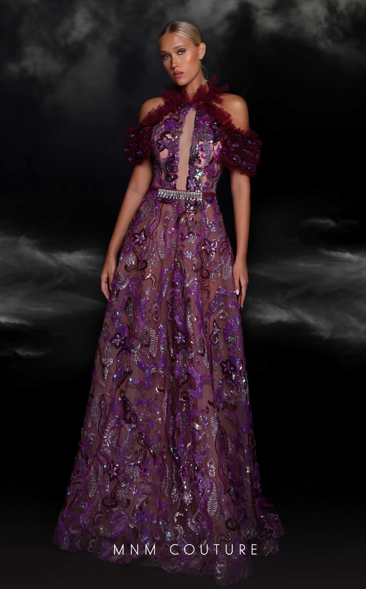Formal Dresses Long Evening Sequin Beaded A Line Formal Dress Purple