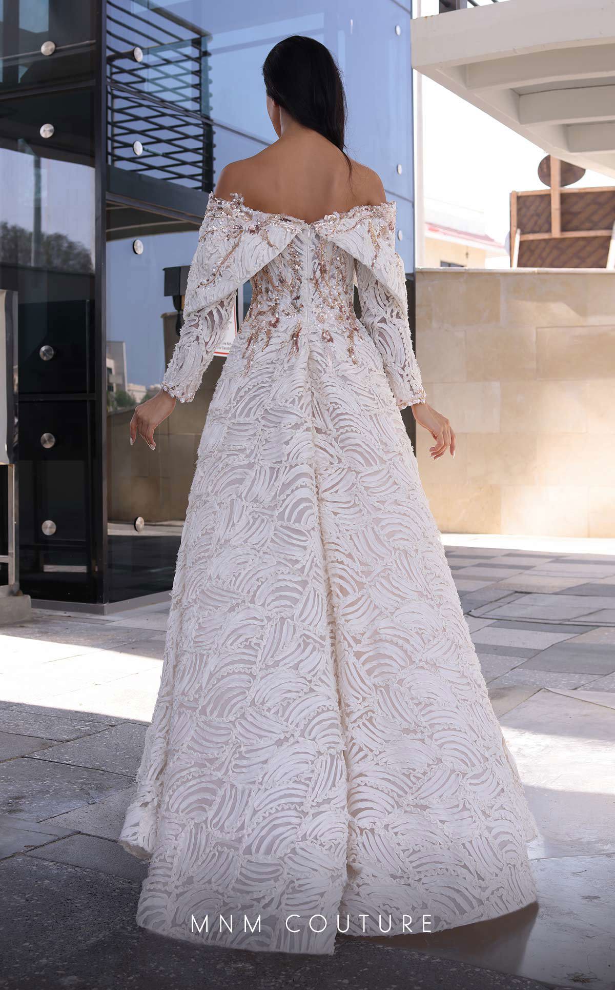 MNM Couture K4131 A Line Beaded Sequin Long Forml Evening Dress