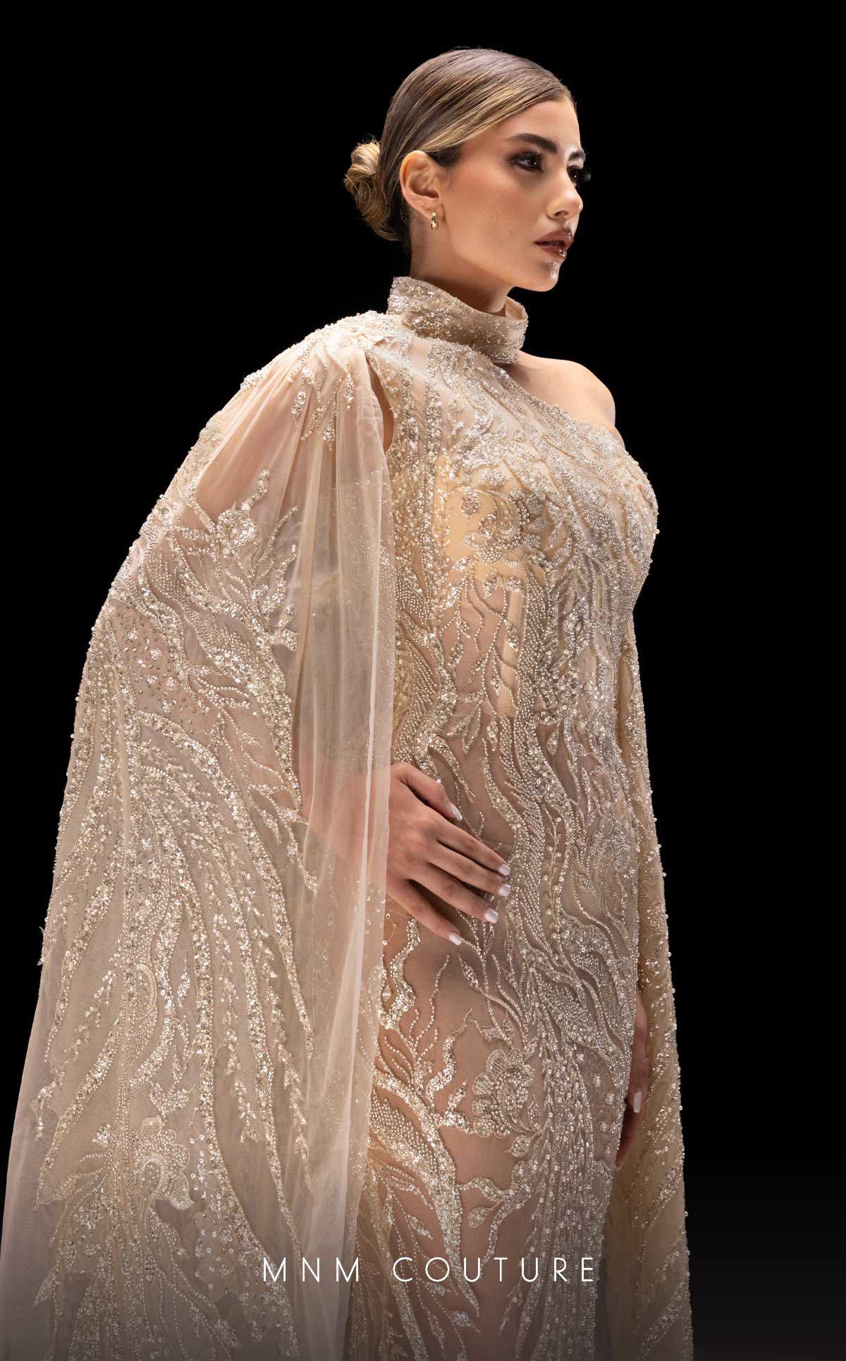 Mother of the Bride Dresses Fitted Beaded Long Formal Sequin Mother of the Bride Dress Beige