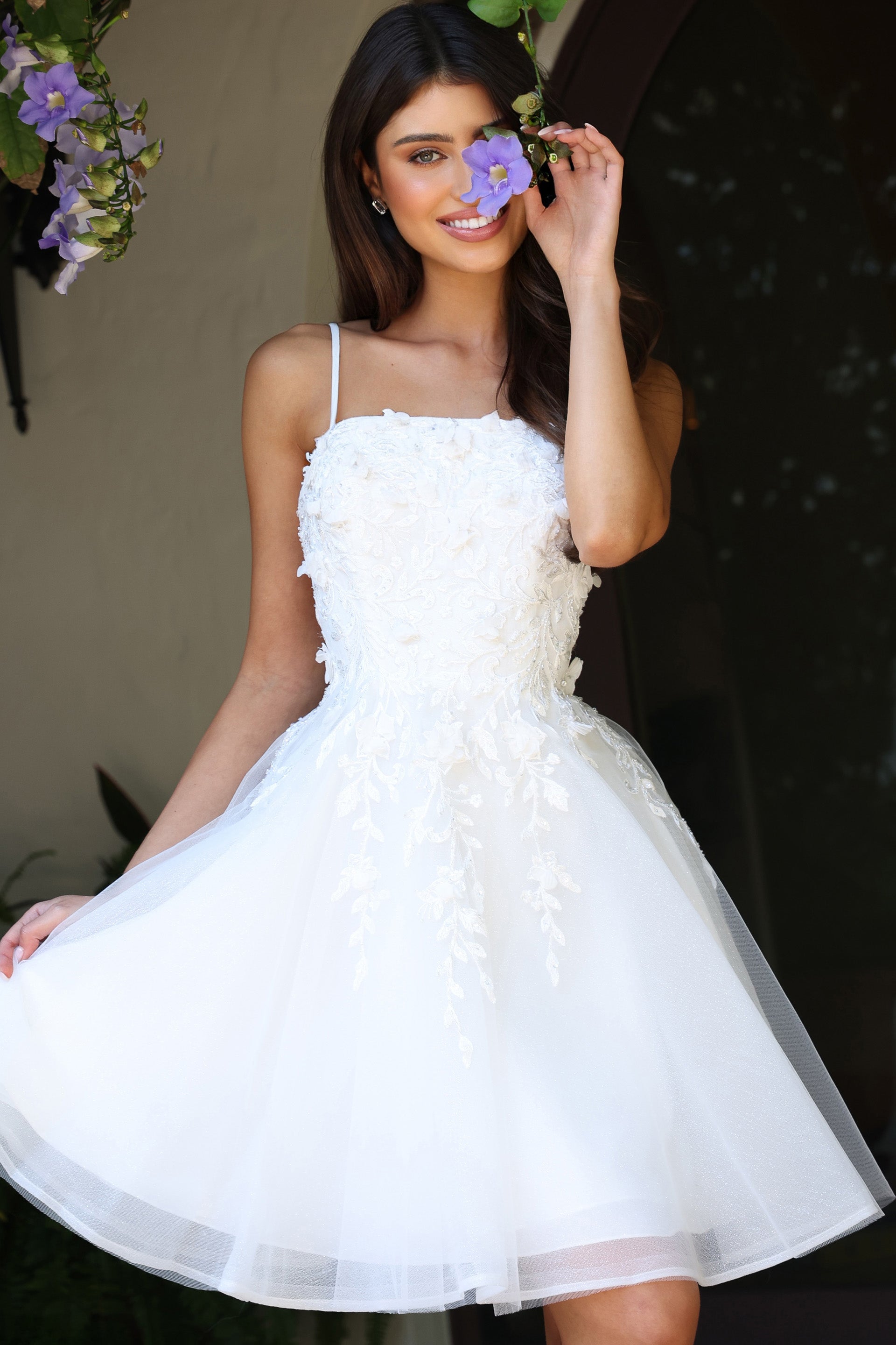 square neck homecoming dress A-line Fit & Flare Square-Neck with Embellished Waist S8073H - Homecoming Dresses which makes it shine and attract attention under the light Blue Sheath Square-Neck Homecoming Dress