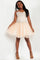 Prom Dresses A Line Homecoming Beaded Sequin Girls Dresses Gold/Gold