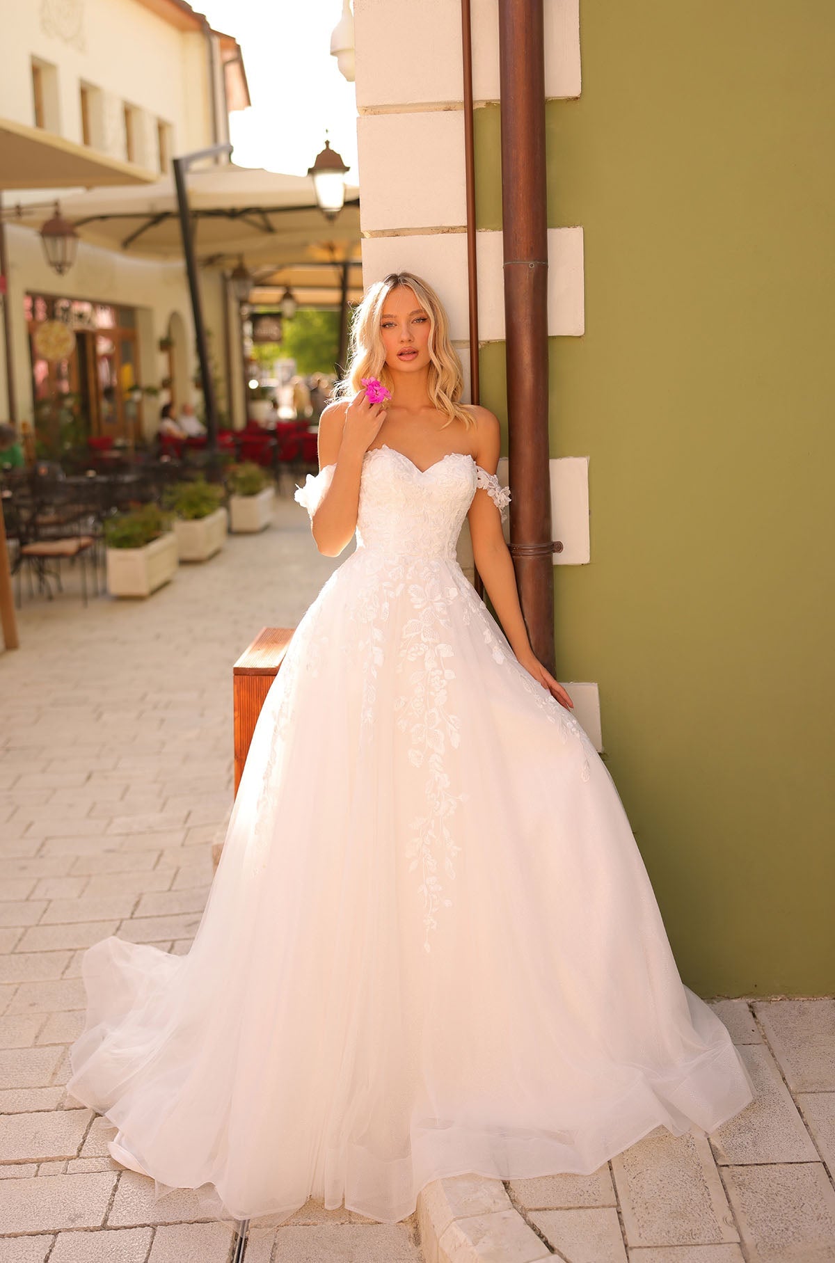 Wedding Dresses Floral Lace Ball Gown Long Bridal Wedding Dress Amarra 84395 Ivory/Ivory
