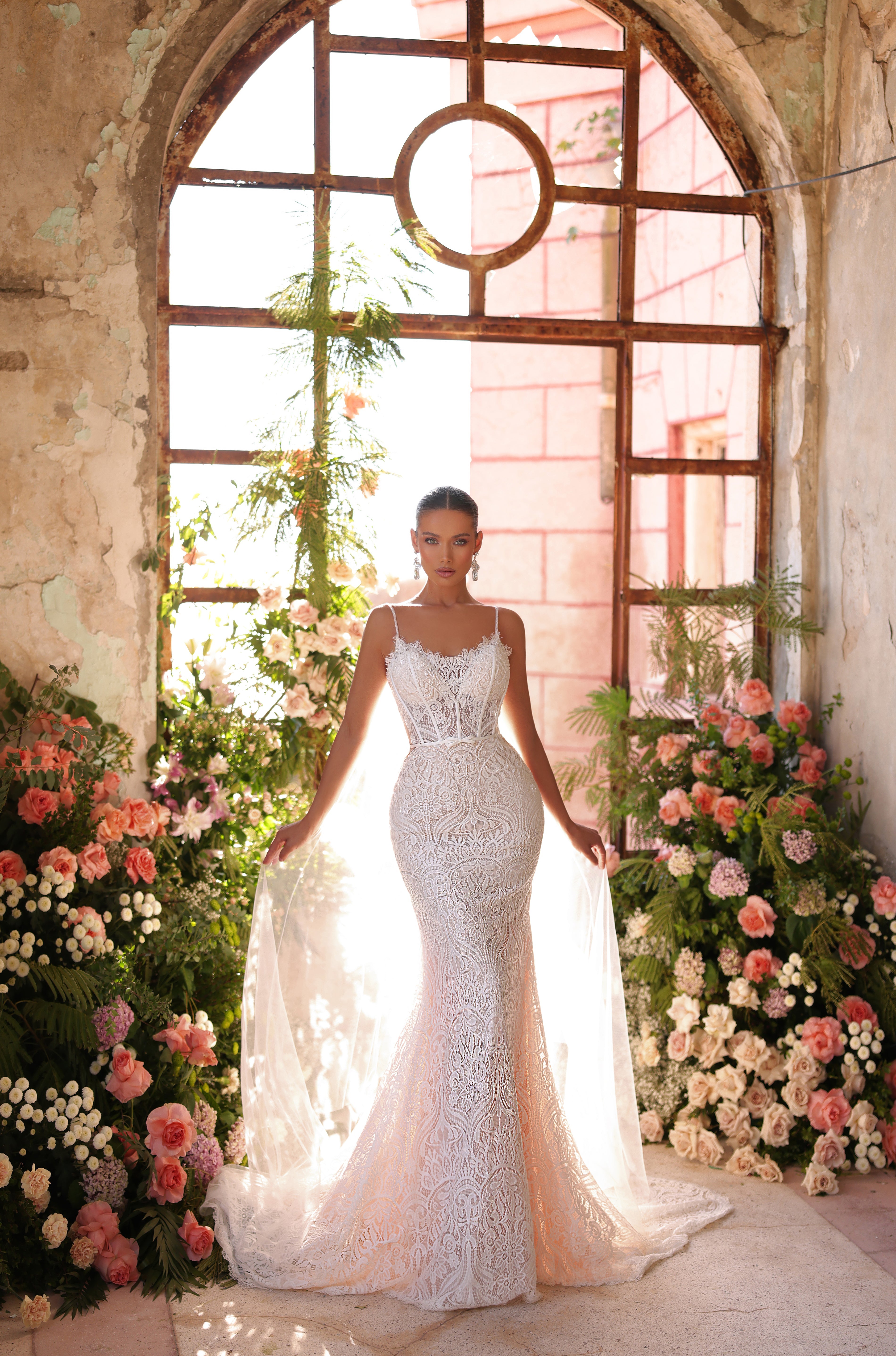 Wedding Dresses Long Mermaid Wedding Dress Amarra 89119 Ivory/Nude