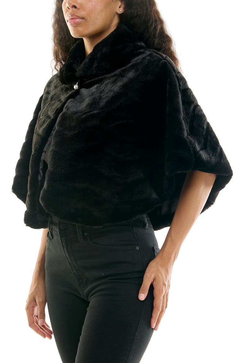 Faux Fur Capelet Bolero Nina Leonard L4451AF