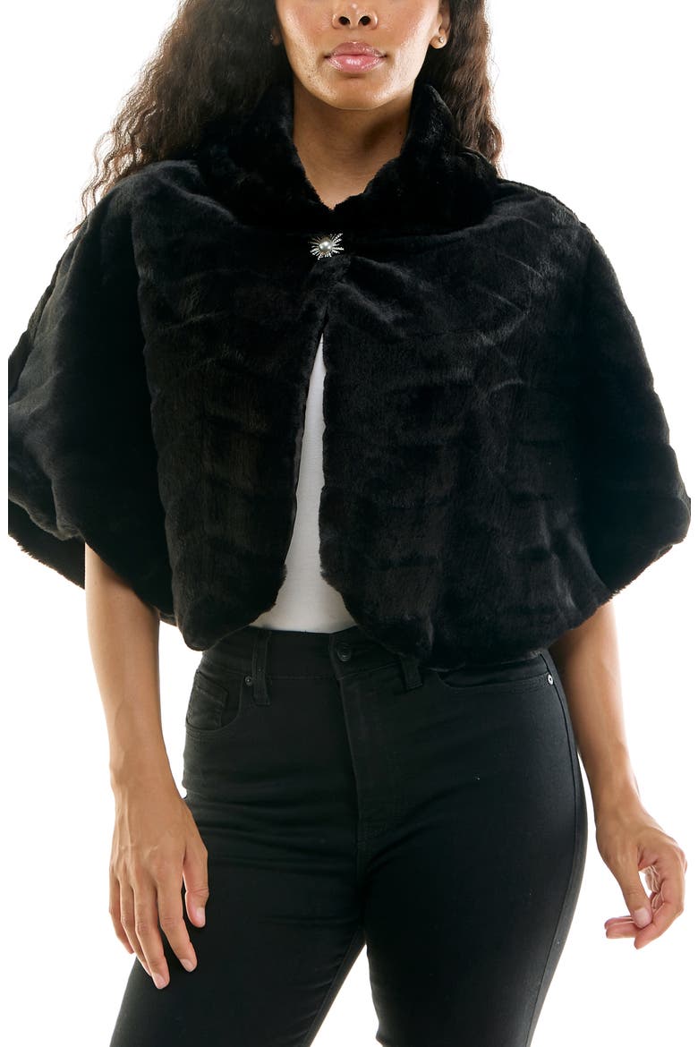 Faux Fur Capelet Bolero Nina Leonard L4451AF