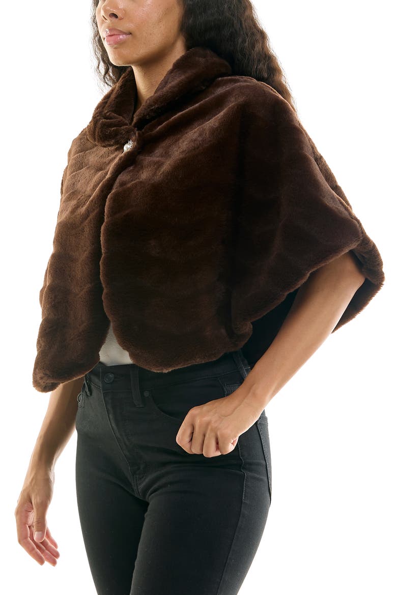 Faux Fur Capelet Bolero Nina Leonard L4451AF
