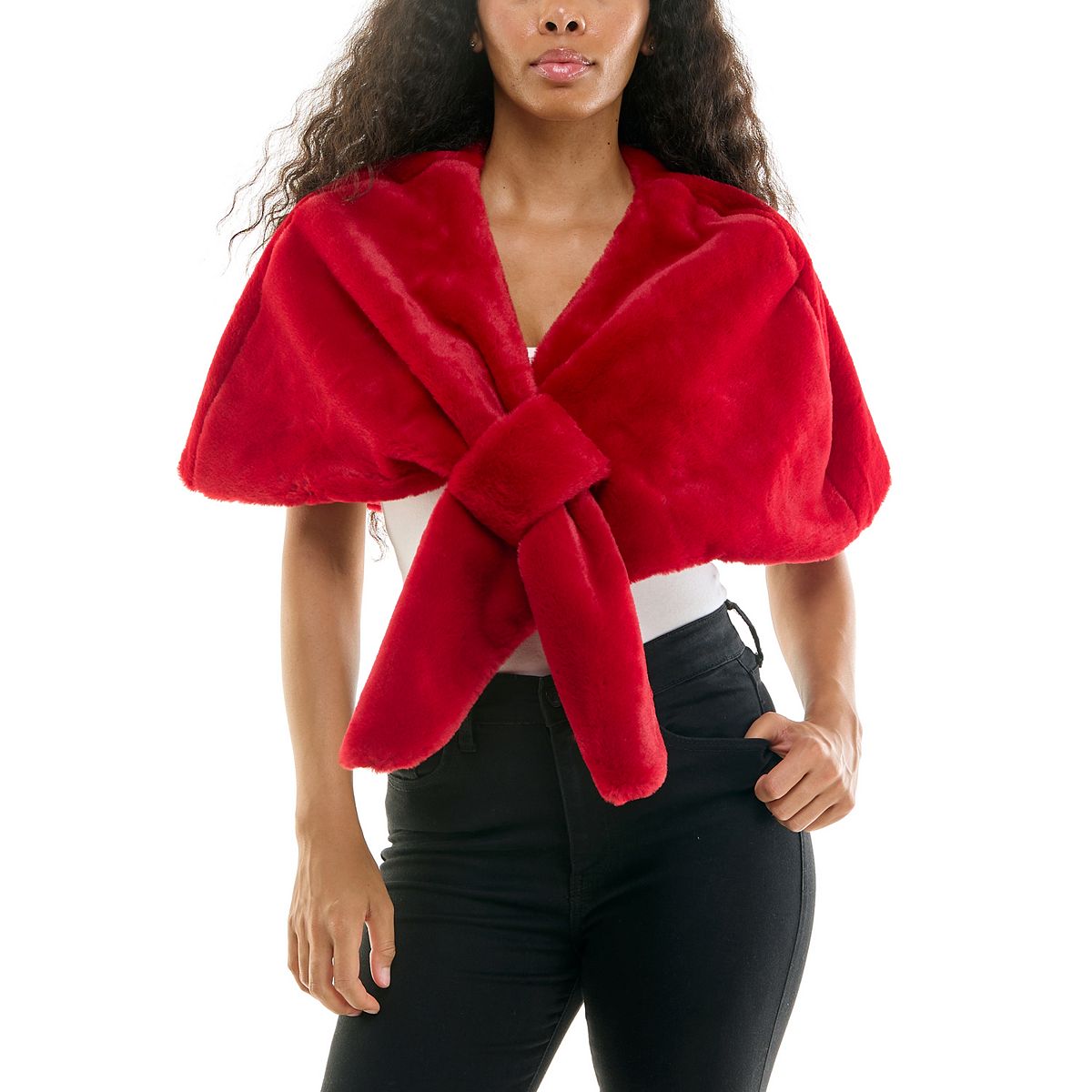 Faux Fur Stole Nina Leonard L4721AF