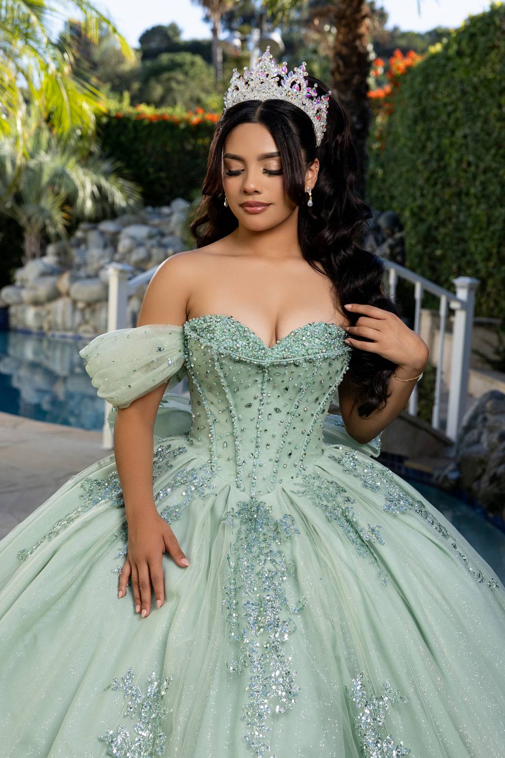 Sweetheart Tulle Quinceañera Ball Gown by May Queen – The Dress Outlet Sweetheart Tulle Quinceañera Ball Gown by May Queen – The Dress Outlet