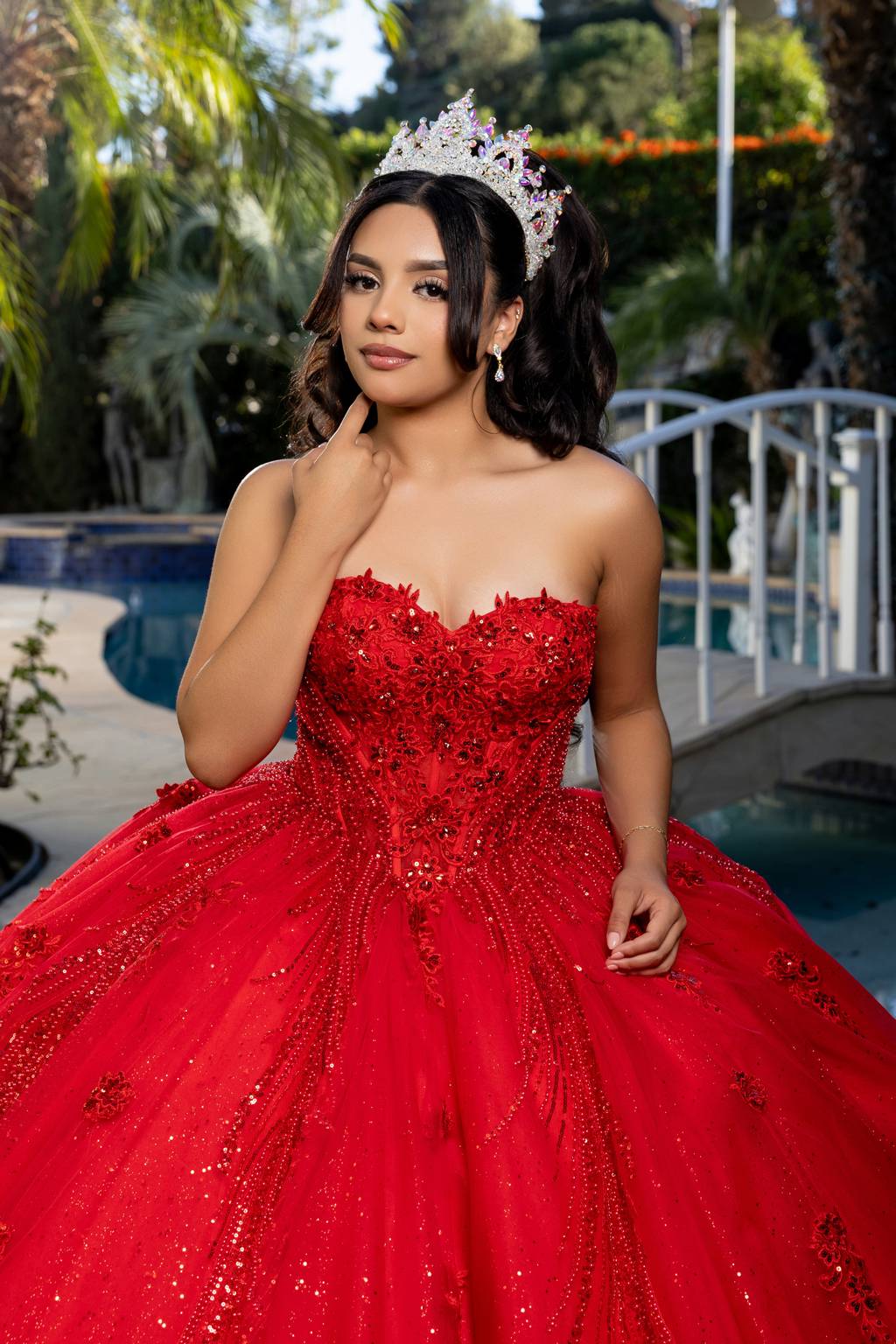 Sweetheart Floor-Length Tulle Quinceañera Ball Gown May Queen LK288