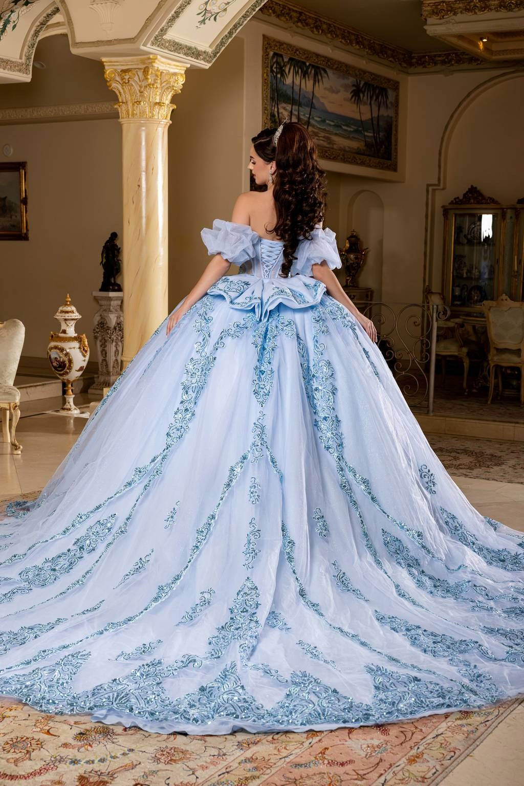 Sweetheart Floor-Length Tulle Quinceañera Ball Gown May Queen LK290