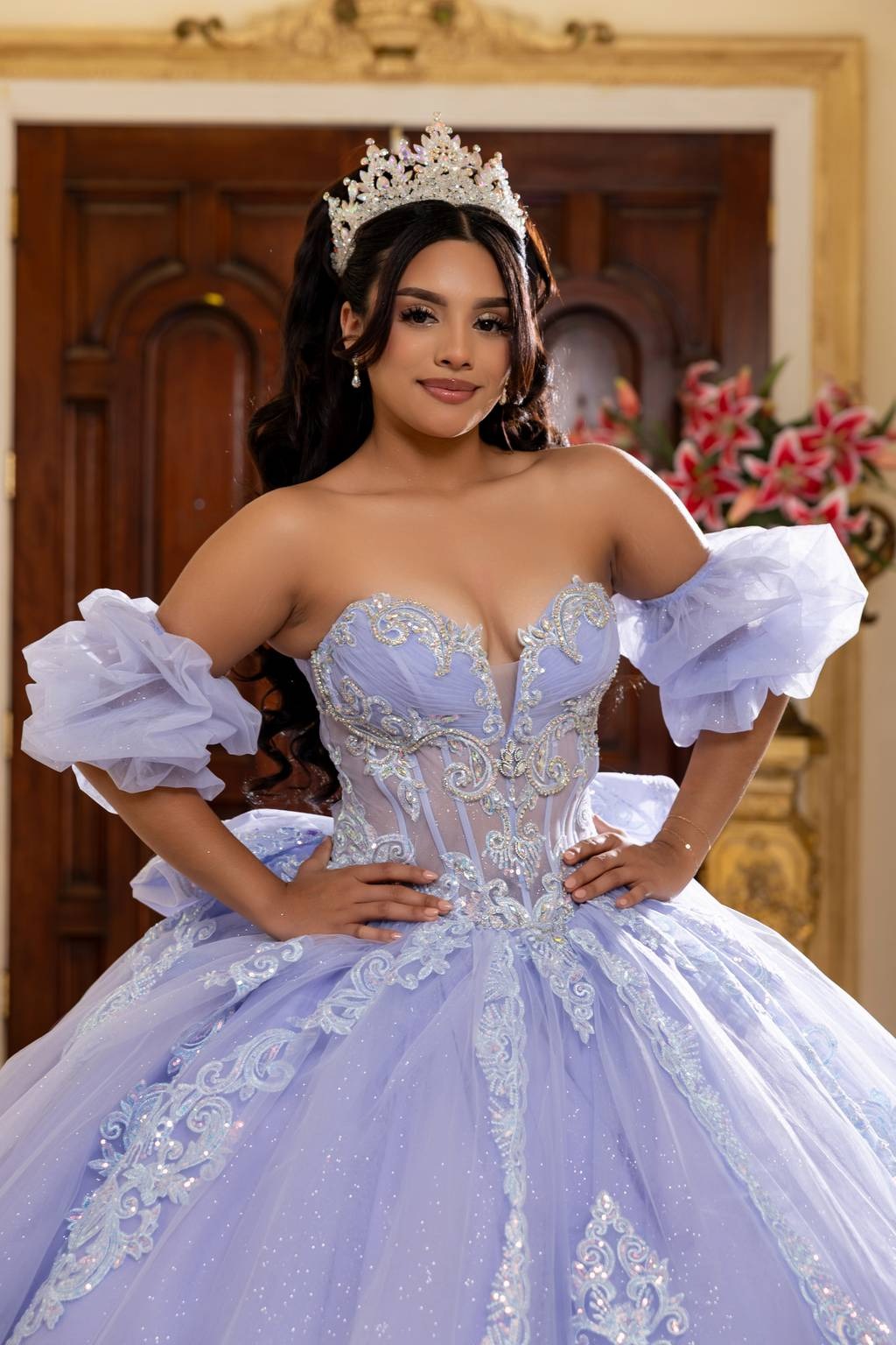 Sweetheart Floor-Length Tulle Quinceañera Ball Gown May Queen LK290