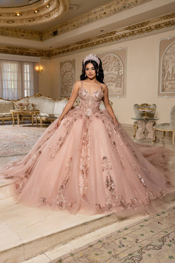 Sweetheart Floor-Length Tulle Quinceañera Ball Gown May Queen LK294