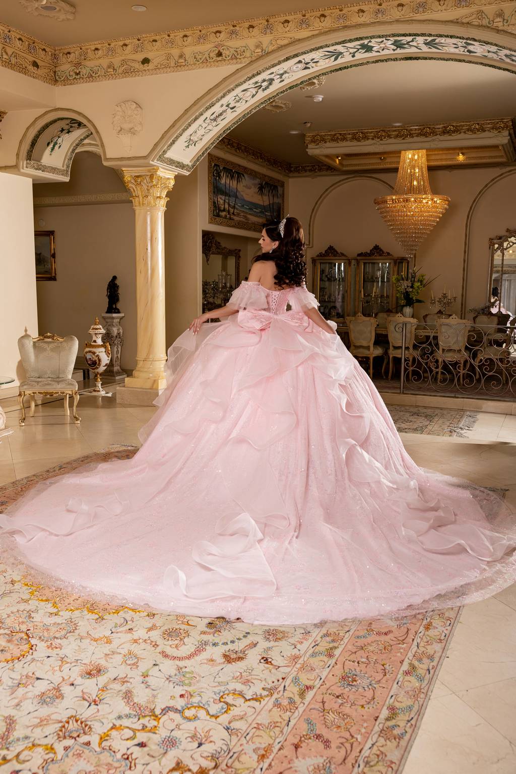 Sweetheart Floor-Length Tulle Quinceañera Ball Gown May Queen LK296