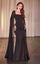 LaDivine CD356 Long Fitted Formal Cape Dress
