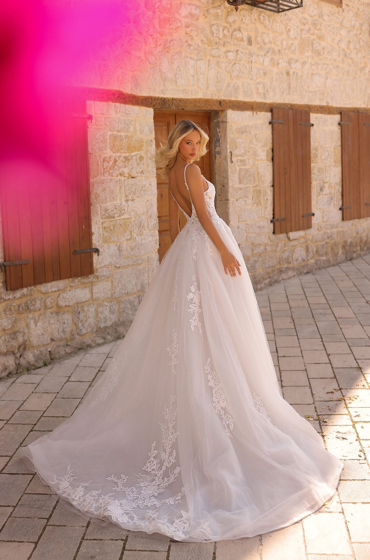Wedding Dresses Long Lace A Line Bridal Wedding Dress Amarra 85706 Ivory/Ivory