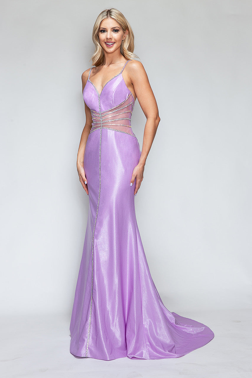 Prom Dresses Long Evening Formal Mermaid Prom Dress Lenovia 8344 Lilac-Sateen-8344-Fitted