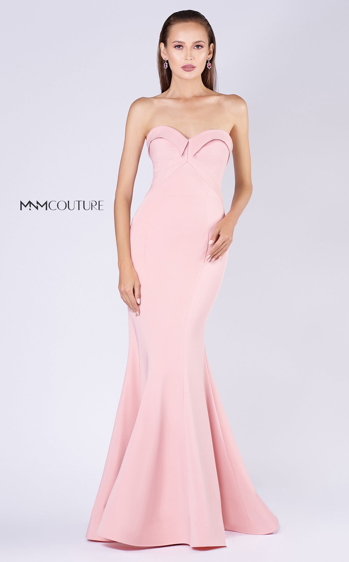 MNM Couture M0002 Long Mermaid Fit Evening Prom Dress