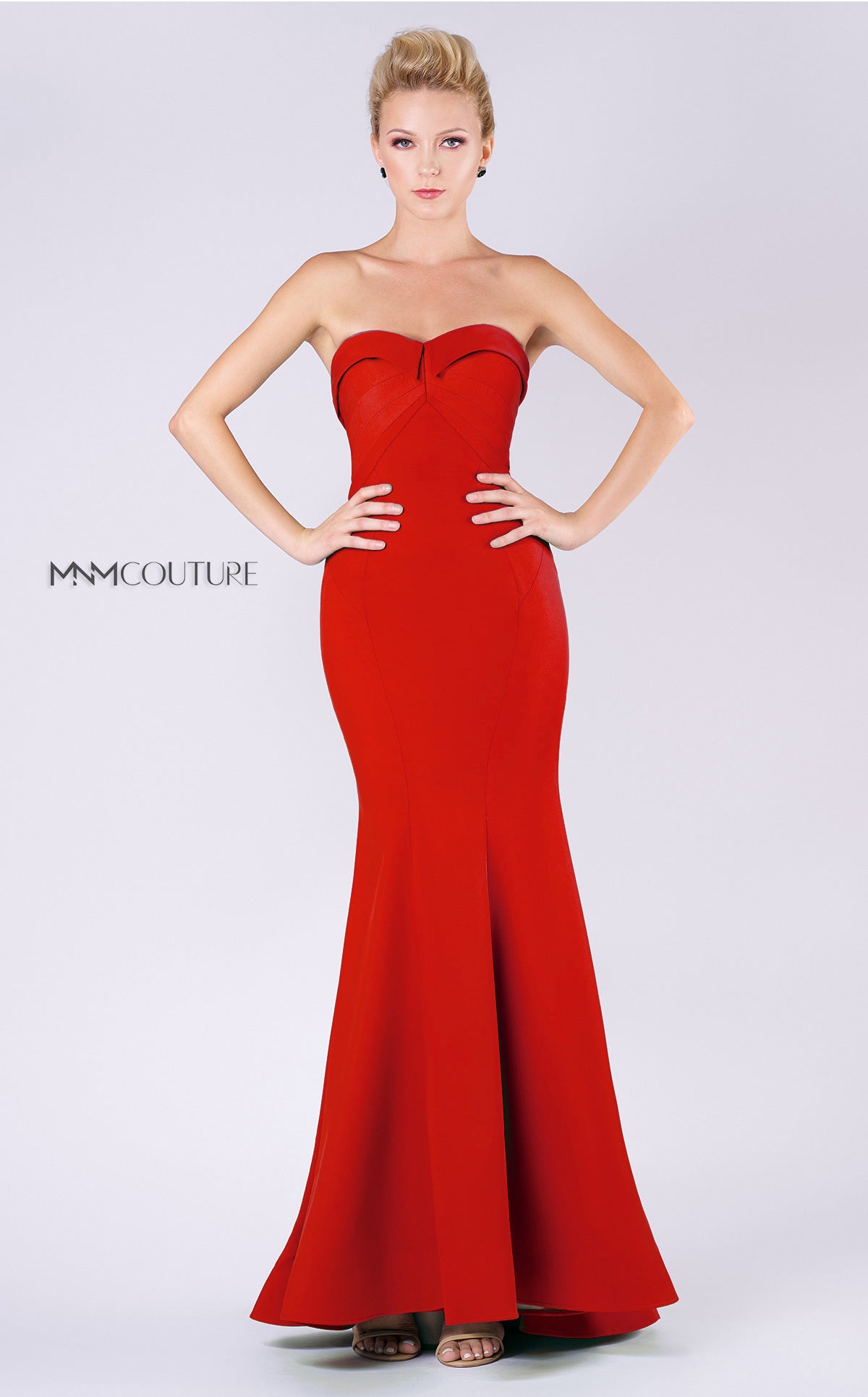 MNM Couture M0002 Long Mermaid Fit Evening Prom Dress