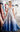 Formal Dresses Pleated A Line Long Formal Ombre Sequin Prom Dress Silver/Blue